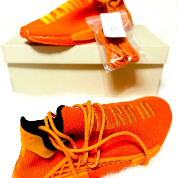 Pharrell Williams Orange Adidas HU NMD Originals Gy0095 - Picture 5 of 11